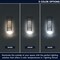 Luxrite Modern Outdoor LED Wall Light Bubble Glass 3CCT 3000K-5000K 14 12W Black Aluminum IP65 ETL, 2PK LR40390-2PK - alternate 2